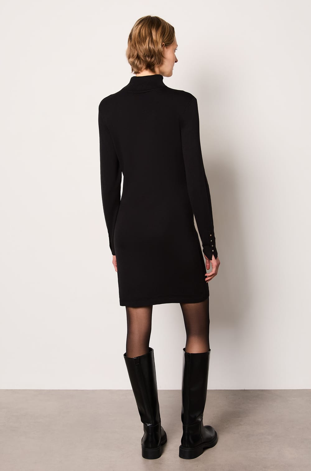 Turtleneck Sweater Dress;${refinementColor}