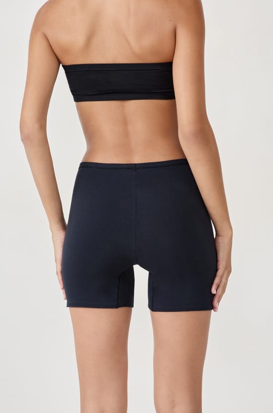Pantalón corto de ciclismo de algodón orgánico elástico;${refinementColor}