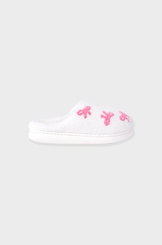Chaussons à motifs en fausse fourrure;${refinementColor}