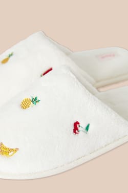 Chaussons mules &agrave; motifs fruits;${refinementColor}