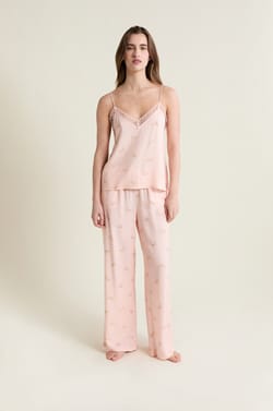 Caraco satin&eacute; &agrave; motifs;${refinementColor}