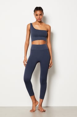 Ribbed Asymmetric Bralette - Light Support;${refinementColor}