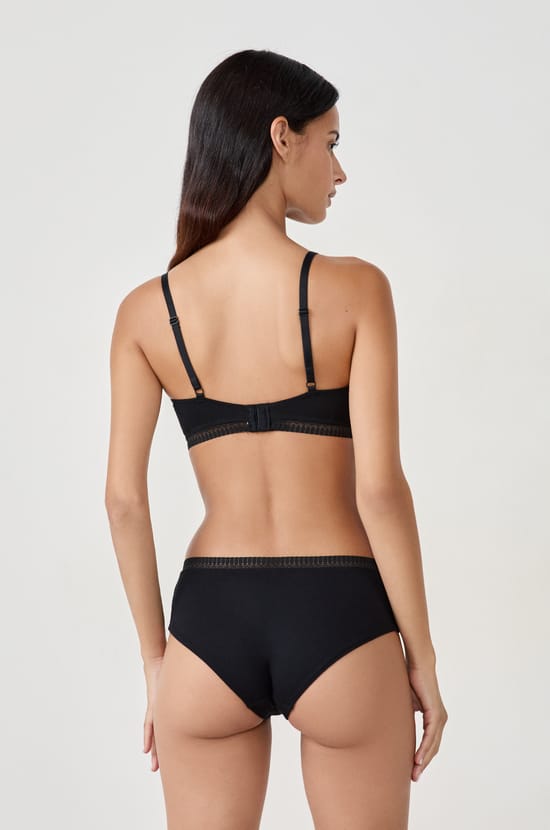 Soutien-gorge sans armatures coques fines en coton;${refinementColor}