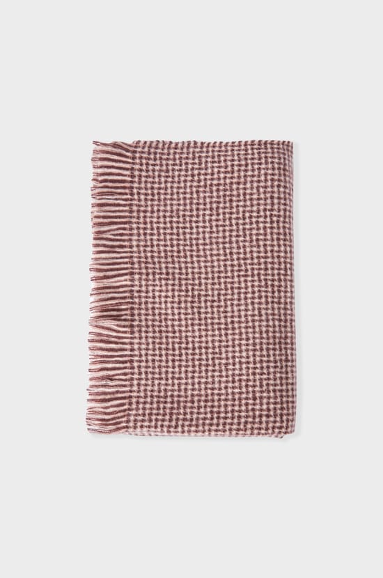 Écharpe à motif pied-de-poule;${refinementColor}
