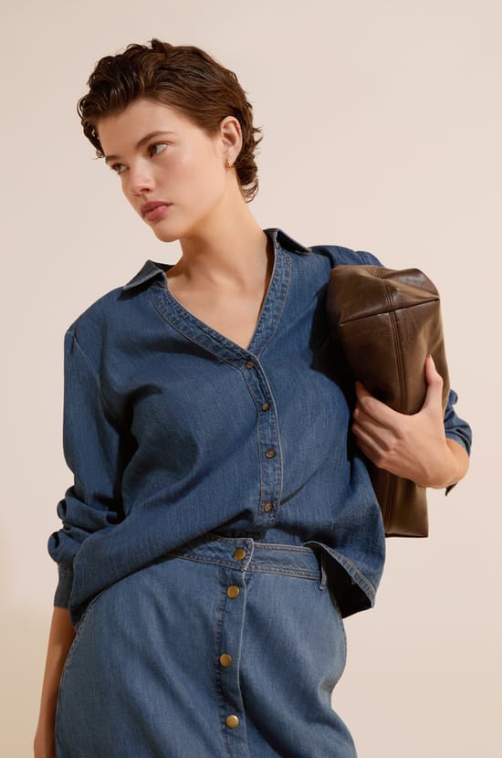 Chemise en jean;${refinementColor}
