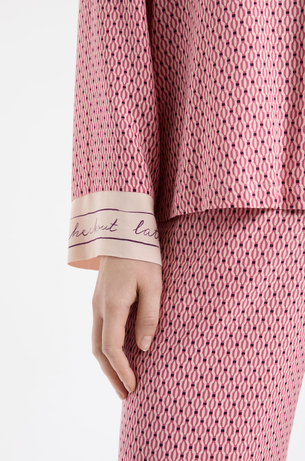 Camiseta de pijama de manga larga estampada;${refinementColor}