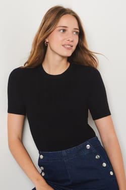 Short-Sleeved Sweater;${refinementColor}