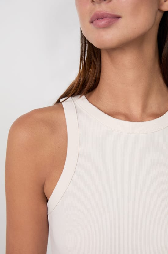 Débardeur côtelé en coton;${refinementColor}