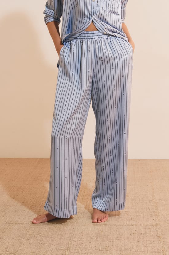 Pantalon de pyjama &agrave; rayures;${refinementColor}