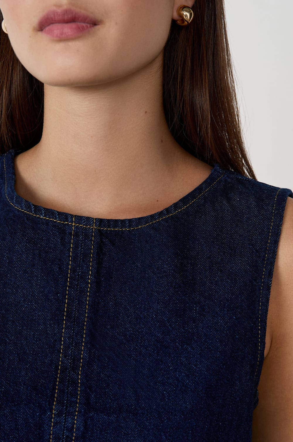 Top sans manches en coton;${refinementColor}