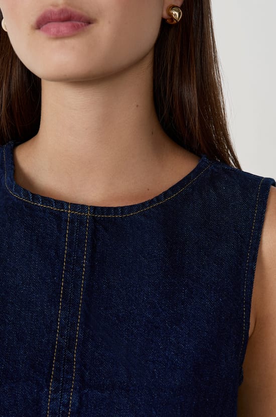 Top sans manches en coton;${refinementColor}