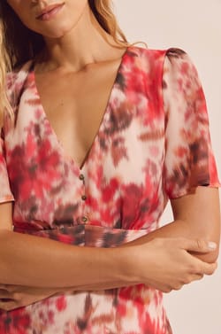 Short Patterned Dress;${refinementColor}