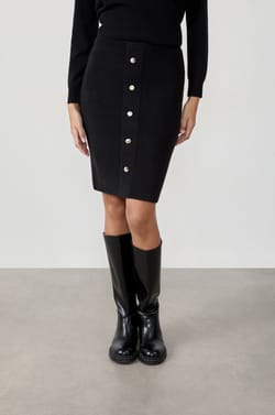 Jupe midi boutonn&eacute;e;${refinementColor}