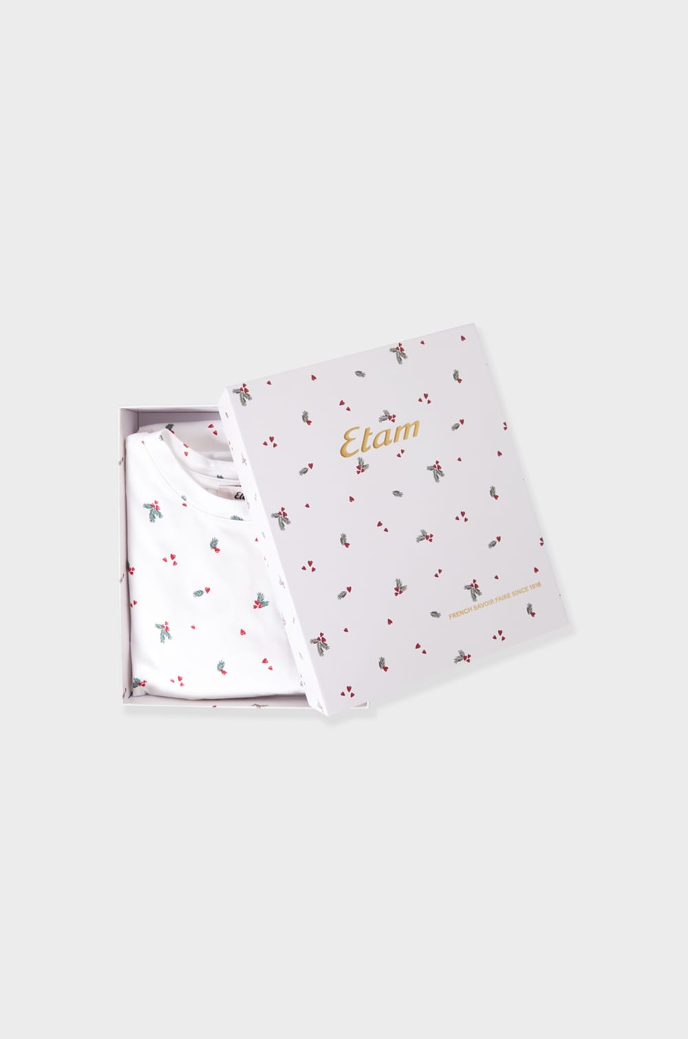 Pyjama 2 pièces à motifs en coton;${refinementColor}