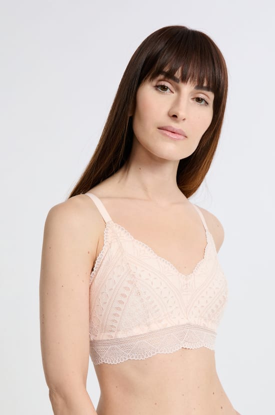 Post-mastectomy wireless triangle bra;${refinementColor}