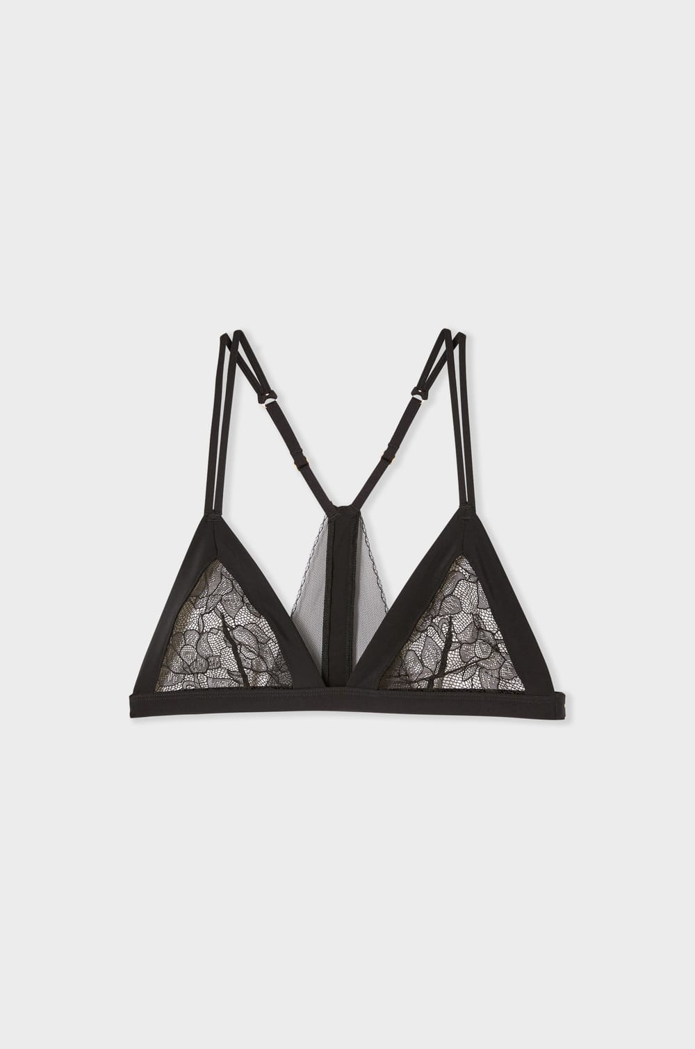 Wireless Triangle Bra in Lace;${refinementColor}