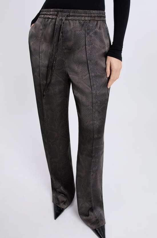 Pantalon à imprimé serpent;${refinementColor}