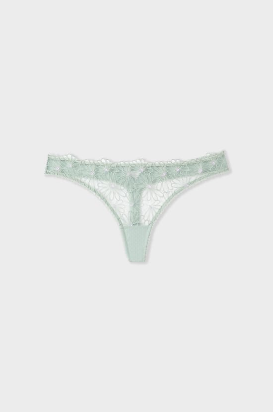 Embroidered Thong;${refinementColor}