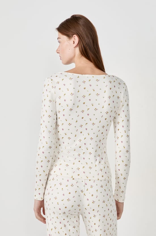 Floral pyjama T-shirt;${refinementColor}
