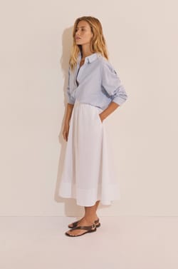 Chemise &agrave; rayures avec coton;${refinementColor}