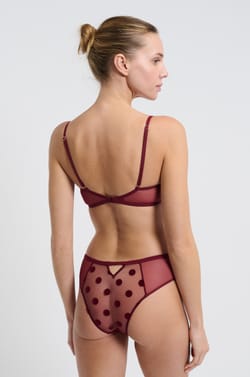 Bra No.9 - Balconette in flocked tulle;${refinementColor}