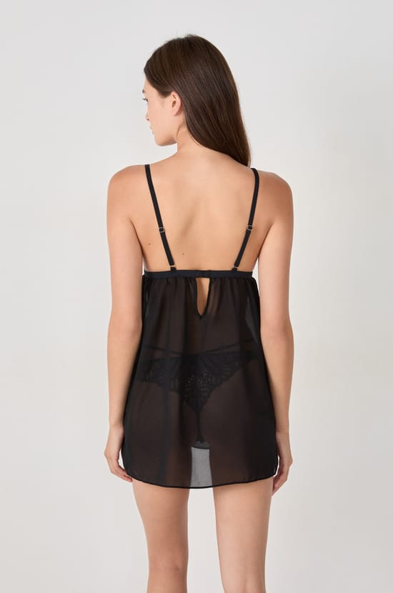 Lace Plunge Nightdress;${refinementColor}
