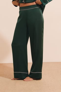 Pantalon de pyjama satin&eacute;;${refinementColor}