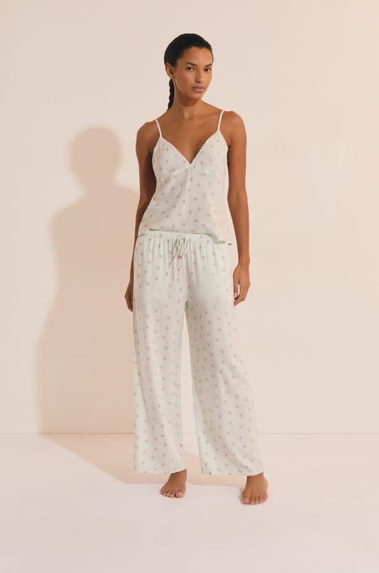 Pantacourt &agrave; motifs fleuris;${refinementColor}