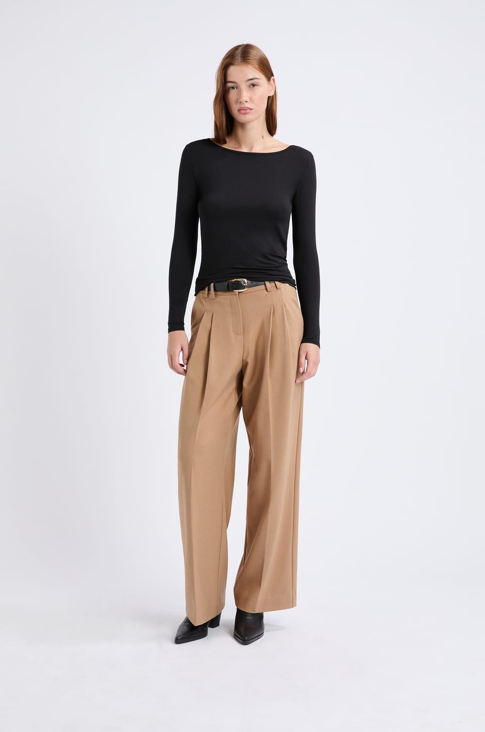Long Sleeve Thermal Knit T-Shirt;${refinementColor}