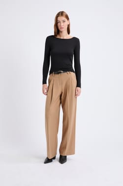 Long Sleeve Thermal Knit T-Shirt;${refinementColor}