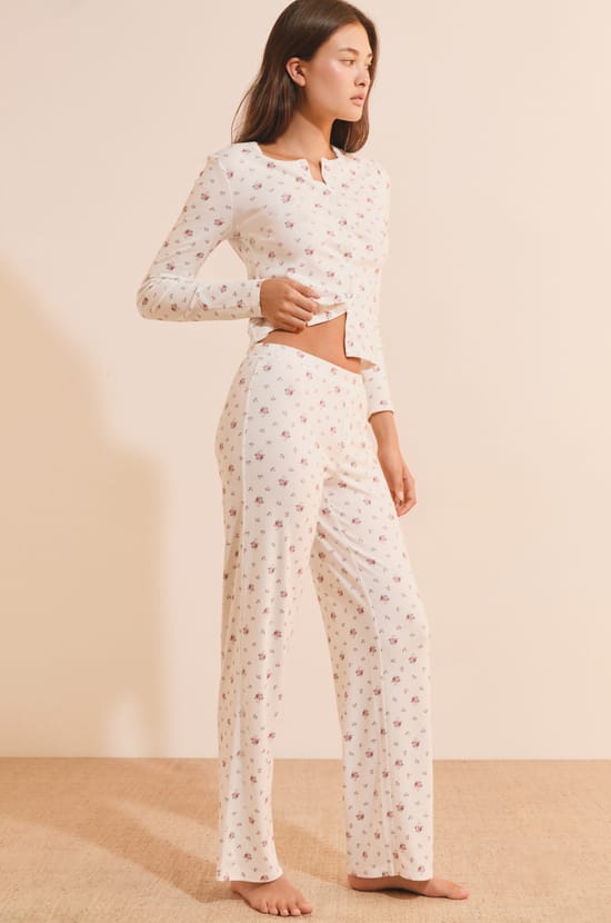 Pantalon de pyjama avec boutons;${refinementColor}