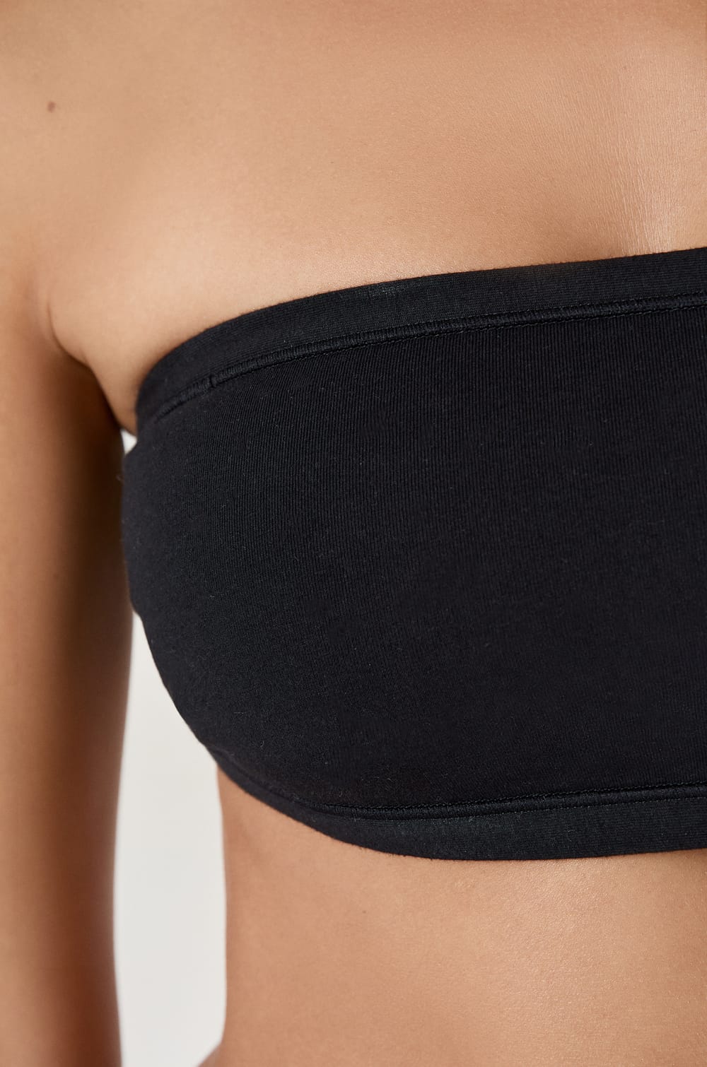 Sujetador bandeau sin aros de algod&oacute;n org&aacute;nico el&aacute;stico;${refinementColor}