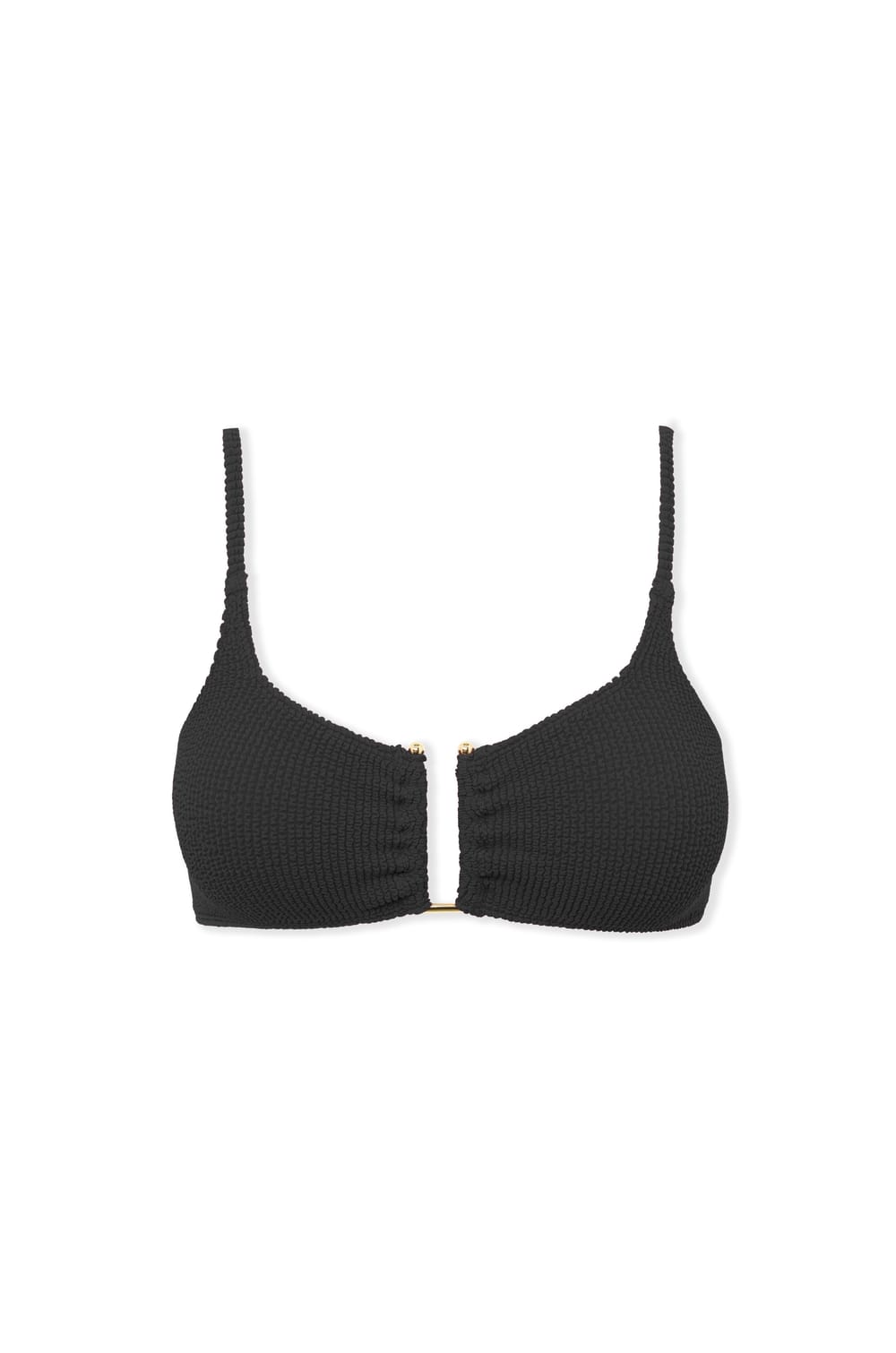 Bikini Top Stretchy Bralette with Metal Jewellery;${refinementColor}