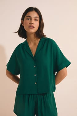 Camisa de pijama de manga corta;${refinementColor}