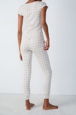 Bavlněné pyžamové kalhoty se srdíčkovým vzorem;${refinementColor}