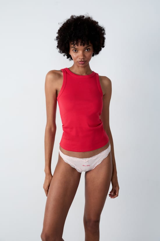 Culotte br&eacute;silien coton d&eacute;tails dentelle;${refinementColor}