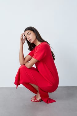 Long Cotton Dress;${refinementColor}