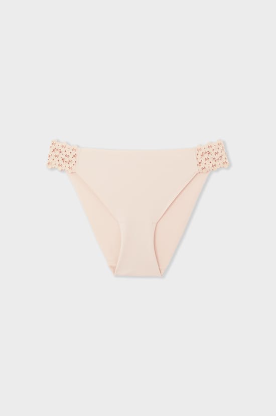 Microfibre and Lace Brief;${refinementColor}