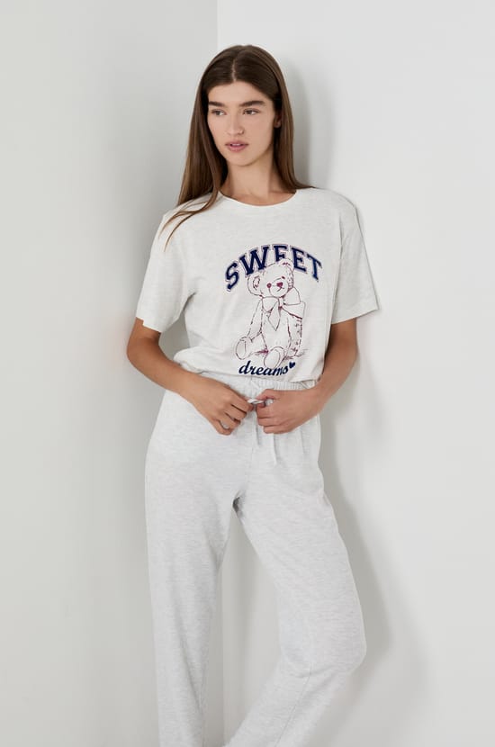 T-shirt de pyjama imprim&eacute;;${refinementColor}