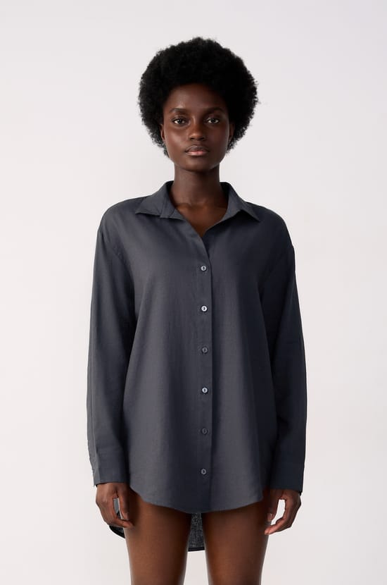 Chemise de plage rayée;${refinementColor}