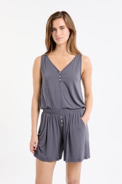 Short de pyjama uni;${refinementColor}