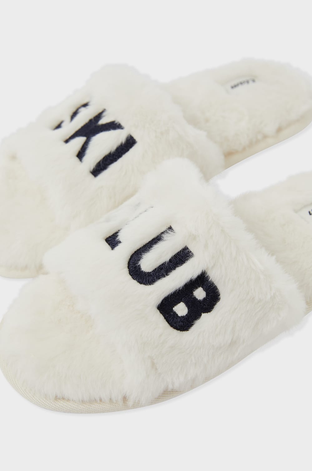 Chaussons tongs en fausse fourrure;${refinementColor}