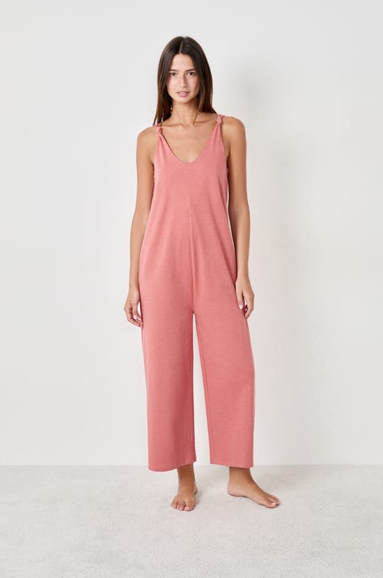 Wide cotton pyjama jumpsuit;${refinementColor}