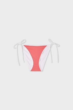 Bas de maillot de bain &agrave; imprim&eacute; vichy &agrave; nouer;${refinementColor}