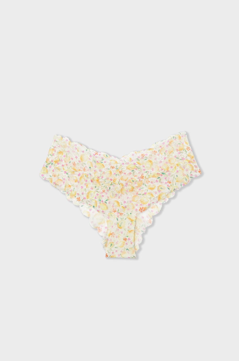 Hipster V-shape dentelle imprimée;${refinementColor}