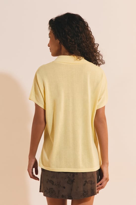 Pull manches courtes col polo;${refinementColor}