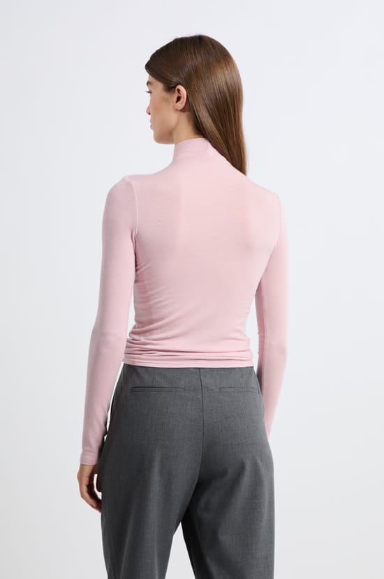 Long-sleeved high neck T-shirt;${refinementColor}