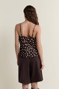 Caraco satin&eacute; &agrave; pois;${refinementColor}