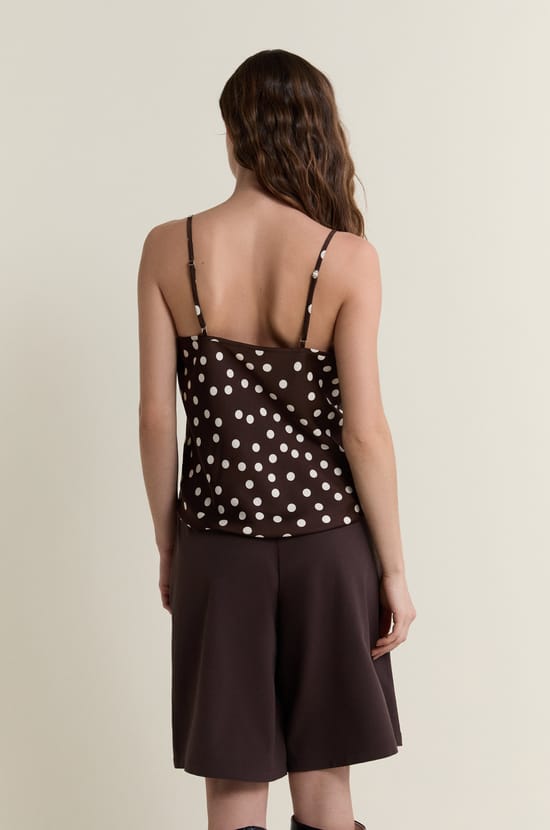 Caraco satin&eacute; &agrave; pois;${refinementColor}