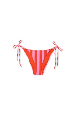 Bas de maillot de bain bikini &agrave; nouer ray&eacute;;${refinementColor}